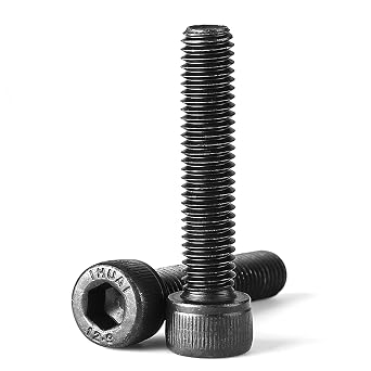 M3-0.5 x 25mm Hex Socket Head Cap Screws Bolts, Black Oxide Finish, Allen Socket Drive, 12.9 Grade Alloy Steel, Metric Machine Fully Threaded, Quantity 50PCS