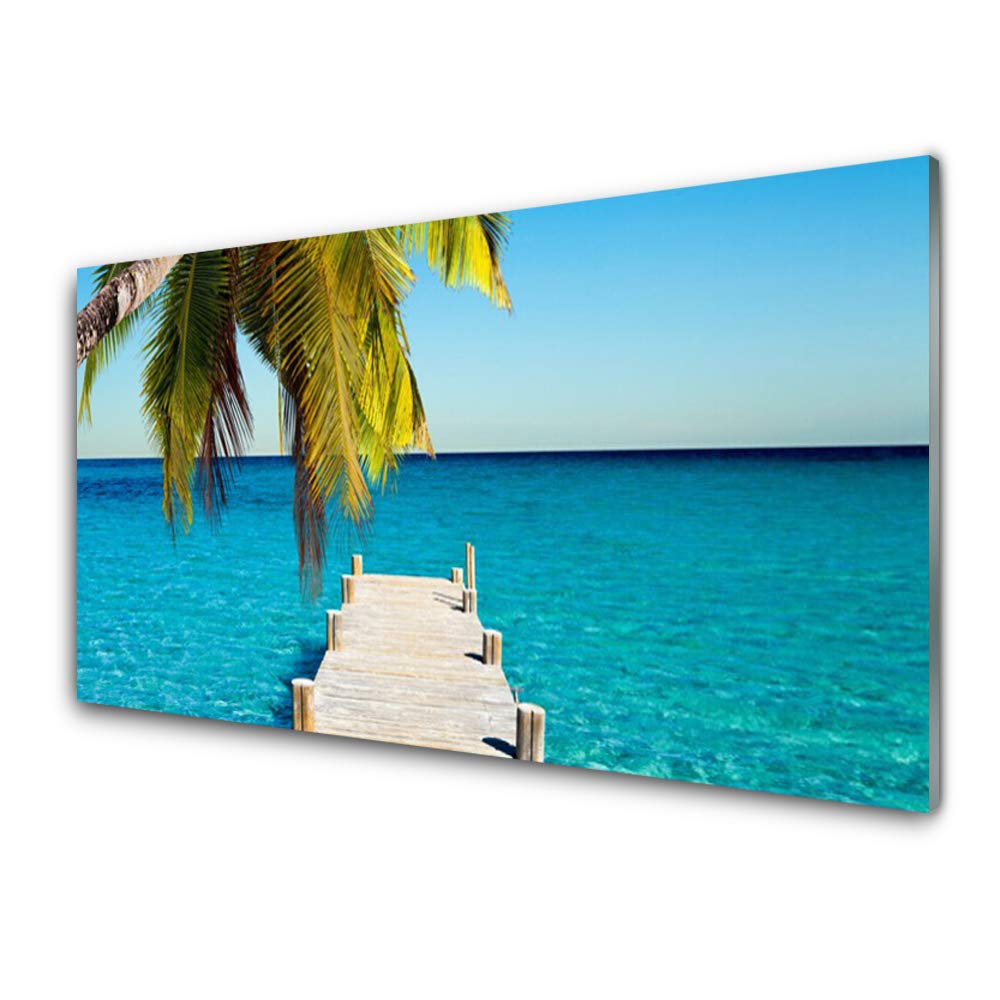 Pont architecture de la mer en tableau acrylique pour mur vide et terne