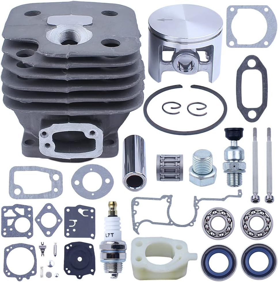 52Mm Cylinder Crank Bearing Carb Repair Kit For Husqvarna 162, 266, 266Se Chainsaw 501 68 55 71