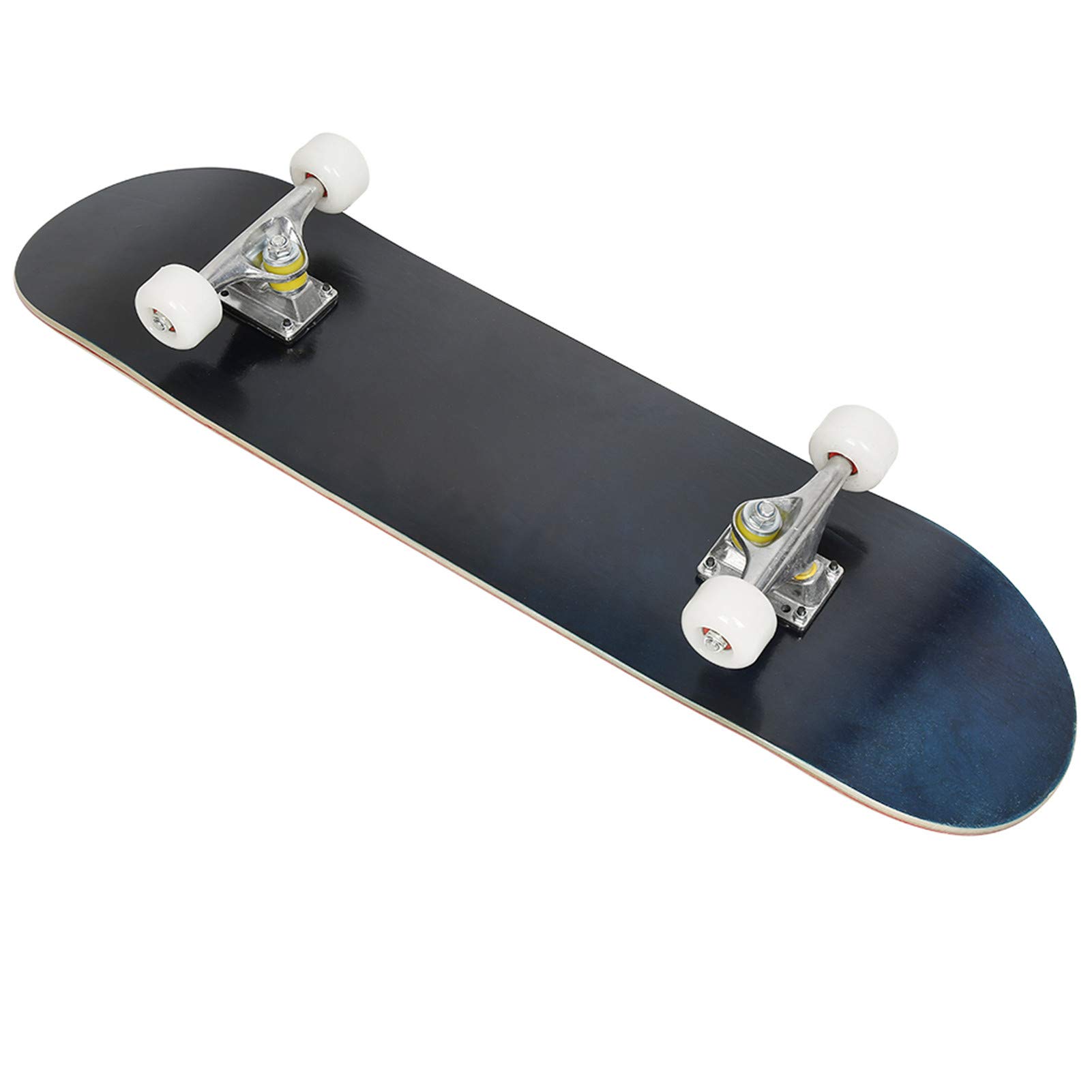 Skateboard Komplettboard Ahorn Holz für Kinder, Jugendliche und Erwachsene, mit ABEC-7 Kugellagern, Tragfähigkeit: 250 kg (Schwarz)