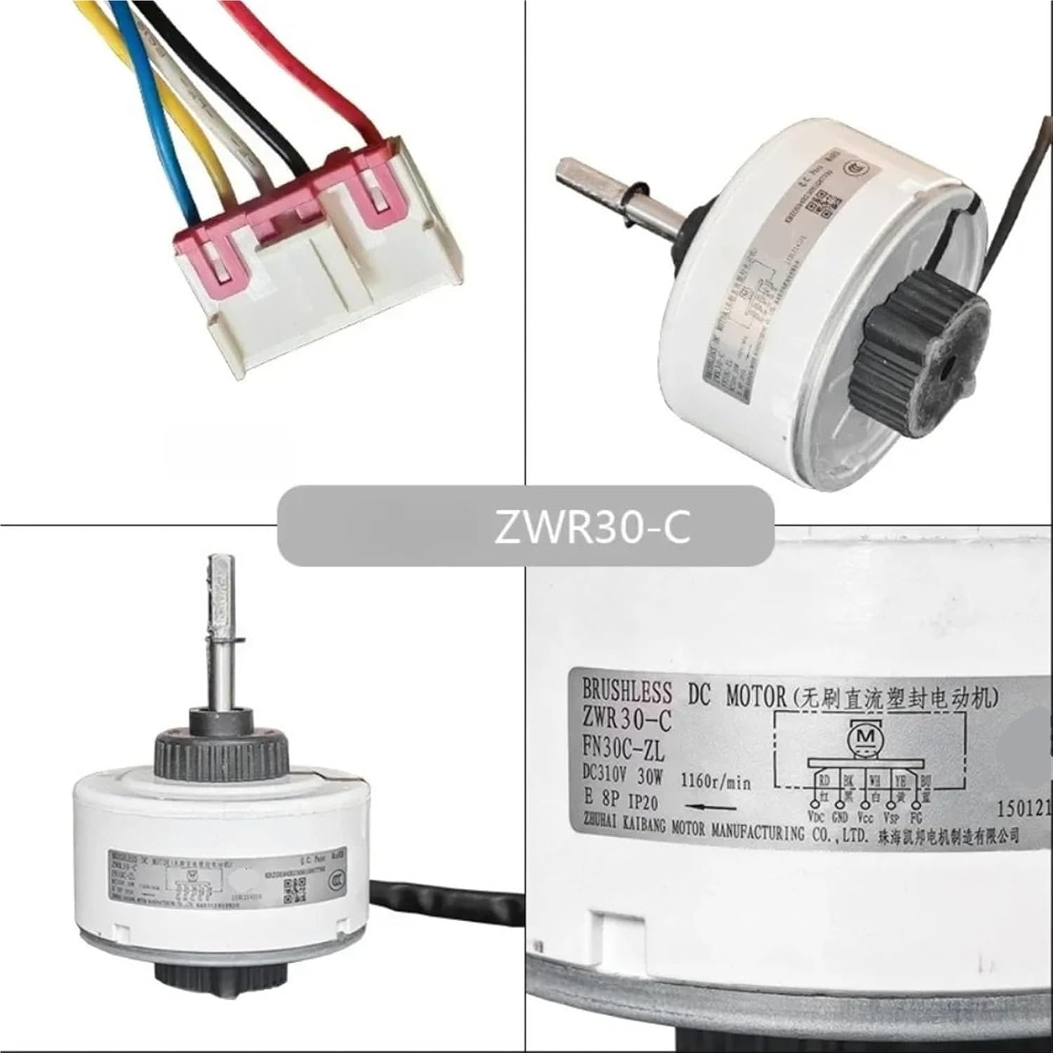 ZWR30-C FN30C-ZL 1501214310 Indoor Unit Fan Motor for Air Conditioner Conditioning Spare Parts