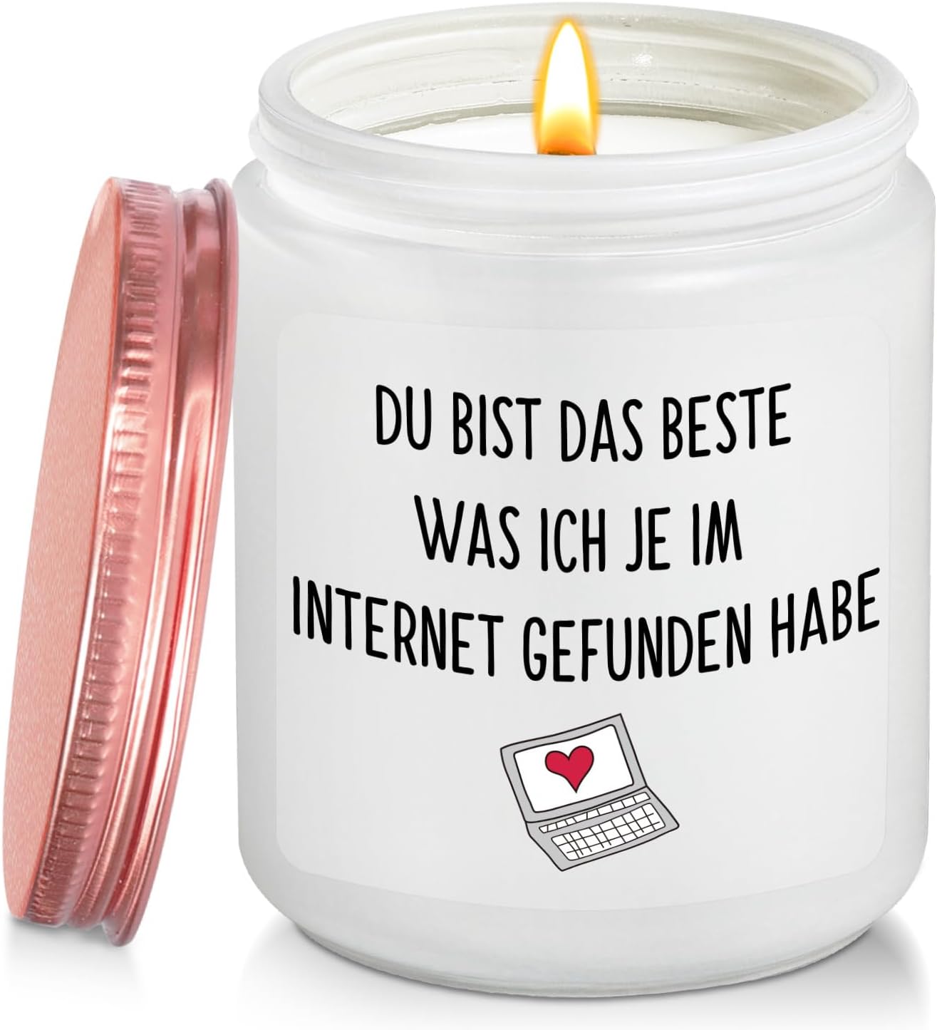 Amazon.de PRSTENLY Jahrestag Geschenk für Sie, 9OZ Kerze aus Metall mit Ich Liebe Dich