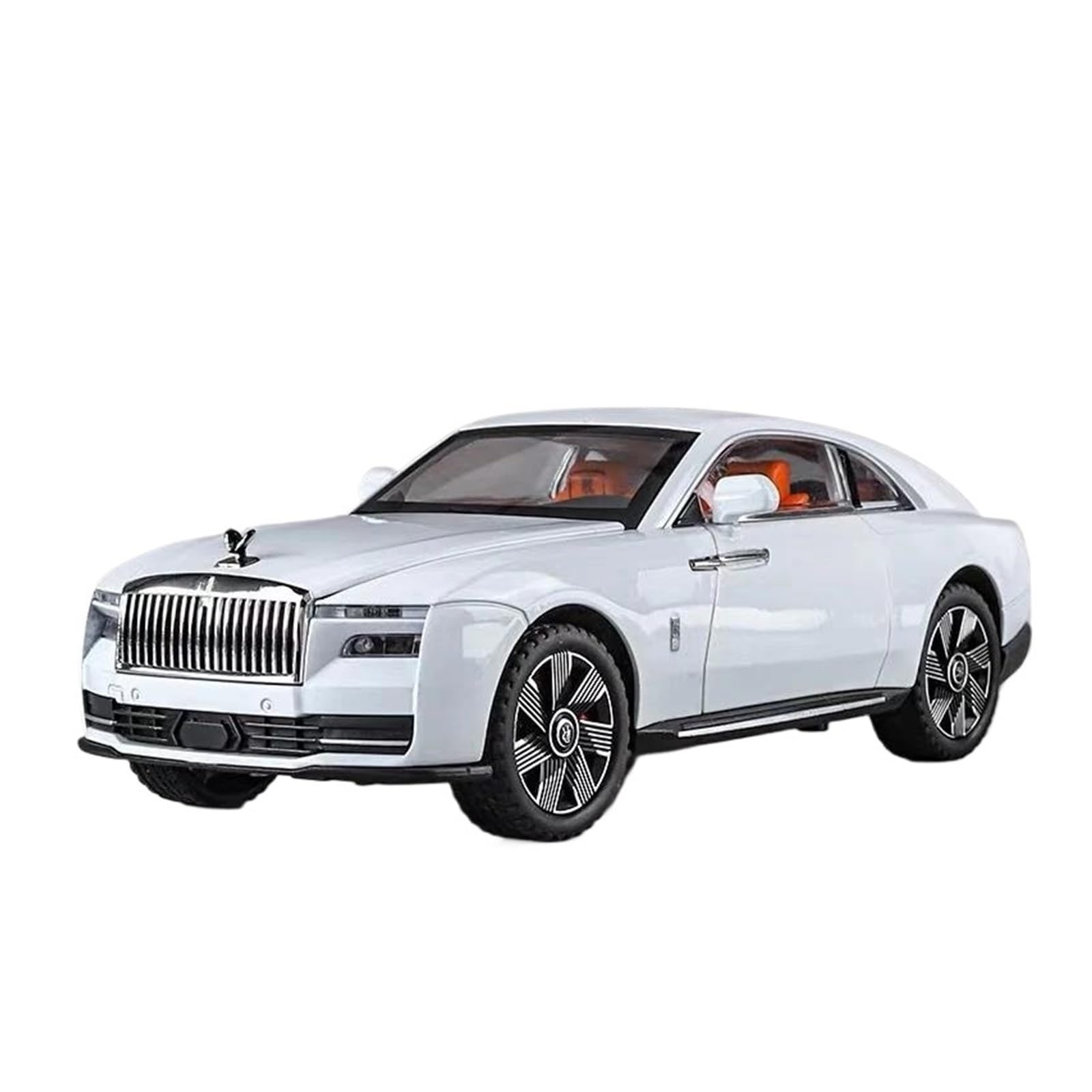 1 24 for Rolls Royce Spectre Alloy Die Cast Car Model Sound and Light Car Enthusiasts Collectibles Birthday Gift Simulation Vehicle Playset(White)