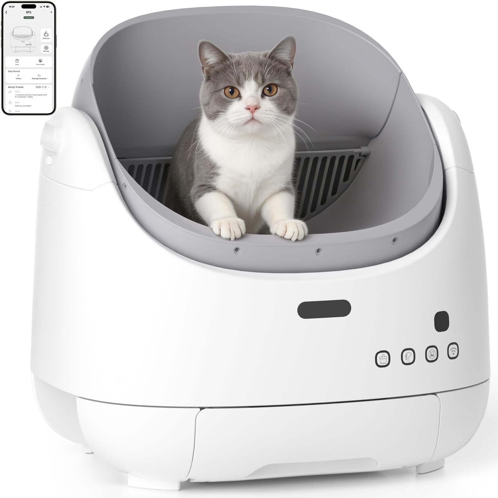 Automatic Cat Litter Box Self Cleaning for Multiple Cats