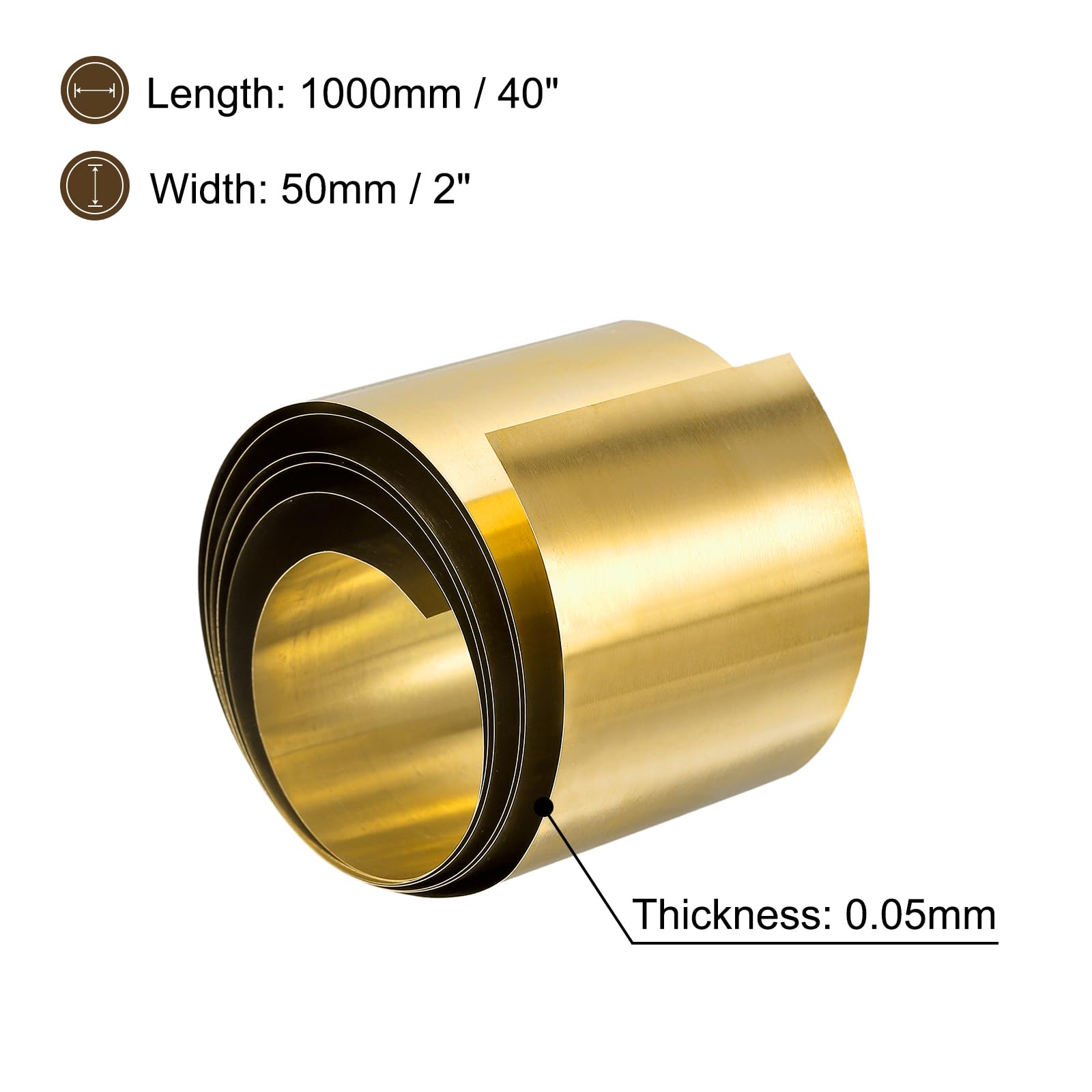 K&S 0.032 in. x 1/4 in. W x 36 in. L Brass Metal Strip