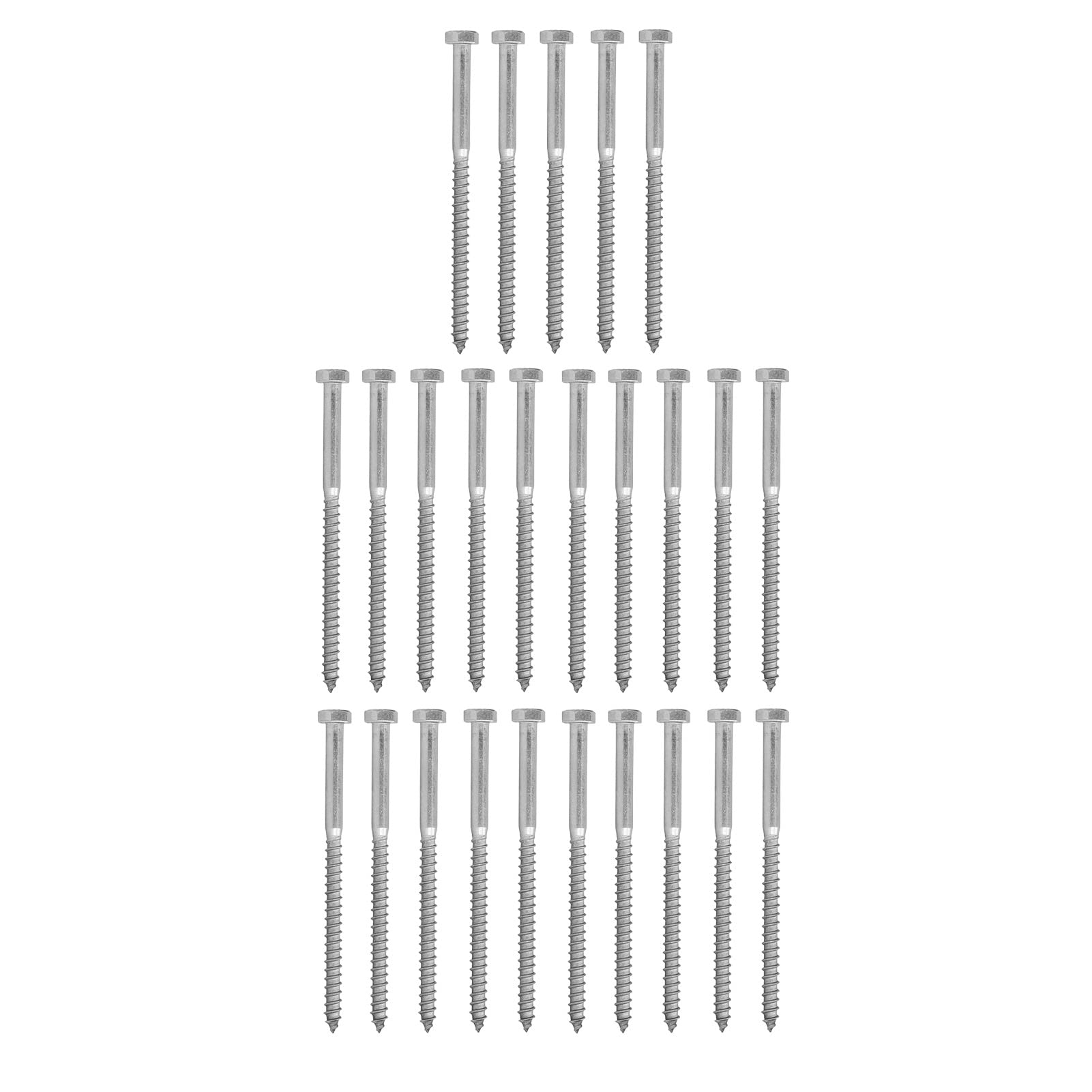 Boulons tire-fond vis tire-fond hexagonales M6 M8 vis tire-fond pour bois 304 acier inoxydable demi-filet boulon bois autotaraudeur bois tire-fond 50-150mm(M8*130MM)
