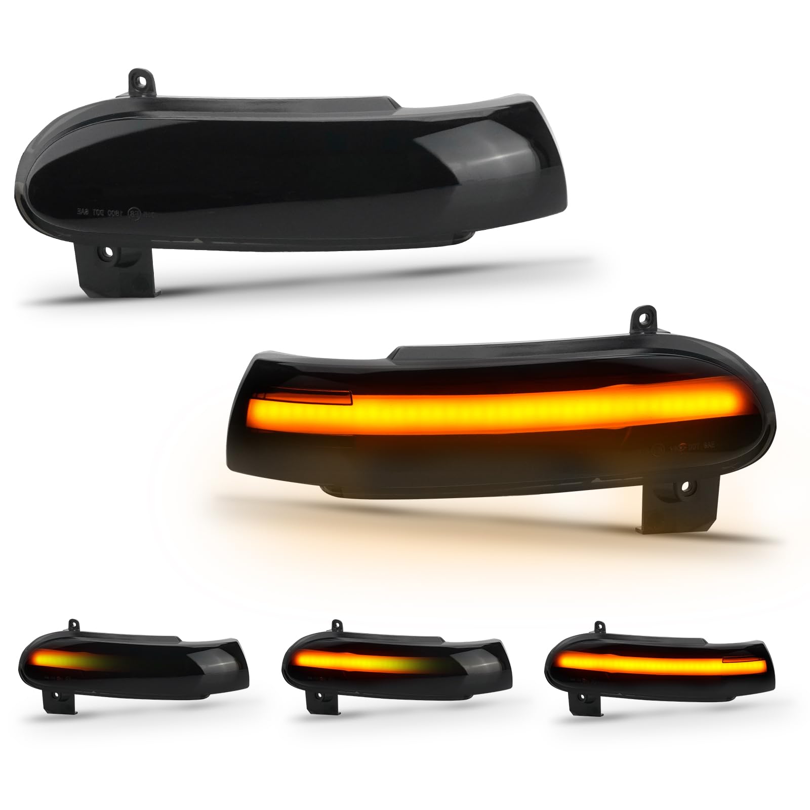 D-Lumina Dynamiczne kierunkowskazy LED do lusterka bocznego, kierunkowskazy sekwencyjne, kompatybilne z Mercedes Ben-z SLK-Klasse R171 W171, SL-Klasse R230 W230