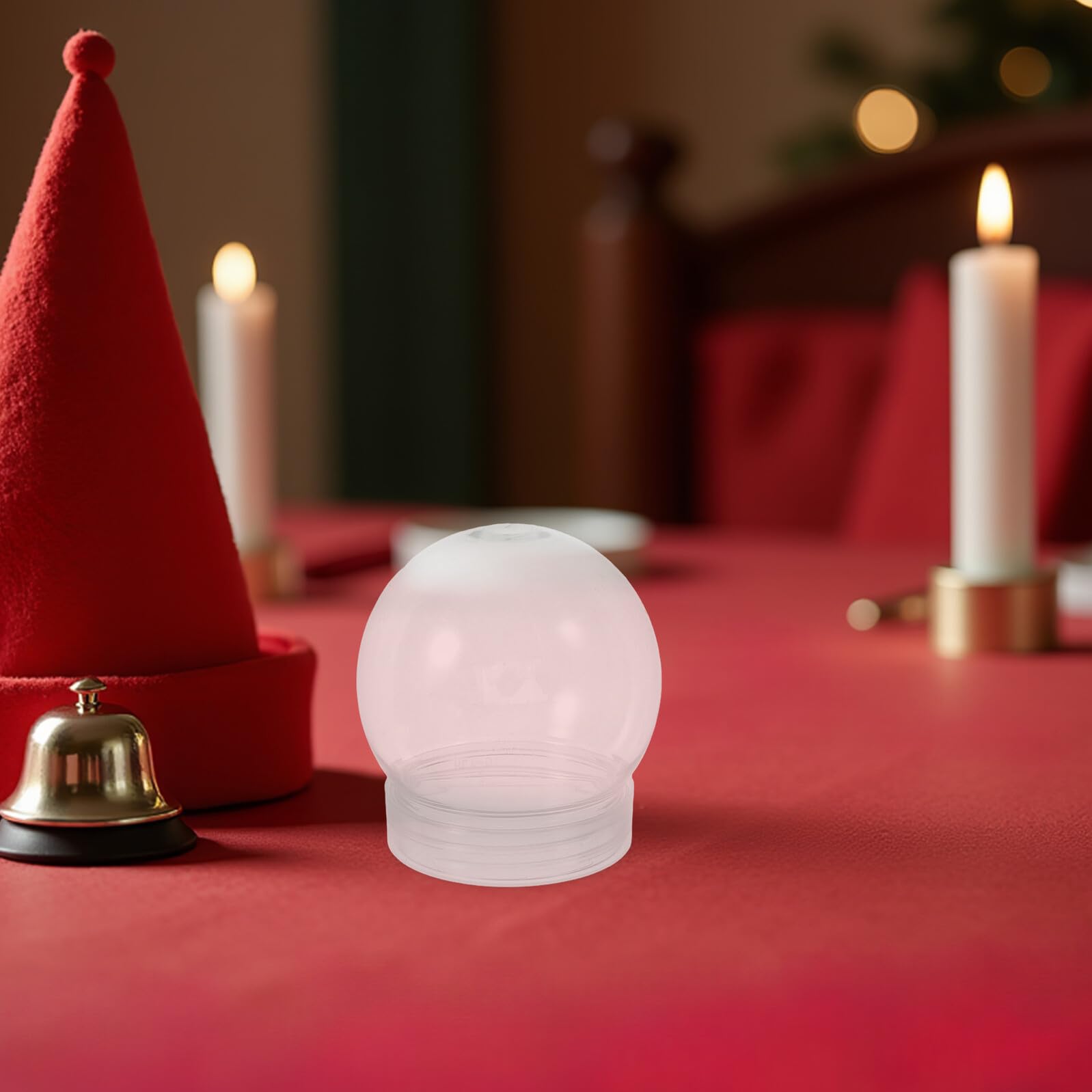 HANABASS Lot de 24 Boules à Neige Soi-même en Plastique Transparent, Capacité 150ml, Pratique et Sûr pour Fabrication Artisanale de Décorations de Noël DIY