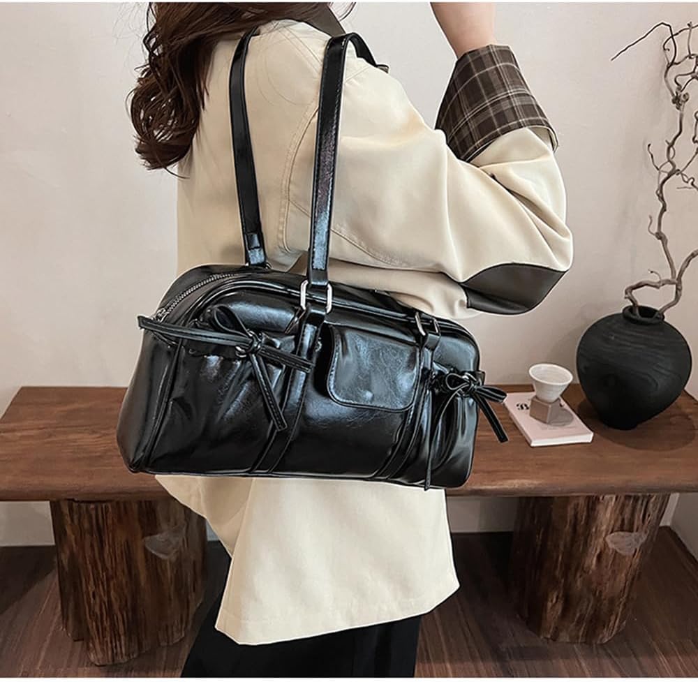 Hobo Bag for Women - Vegan Leather Slouchy Shoulder Purse with Adjustable Strap & Zipper Closure - Image 2