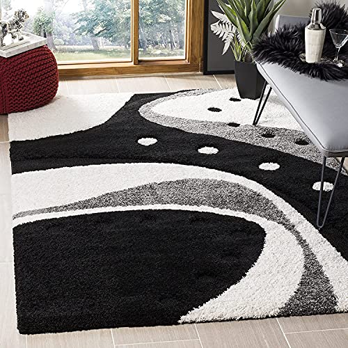 Image of Handmade Shaggy Pure Microfiber Smooth & Anti-Skid Carpets for Bedroom & Living Room, 2 inch Thicknesss Size- 5X8 Feet