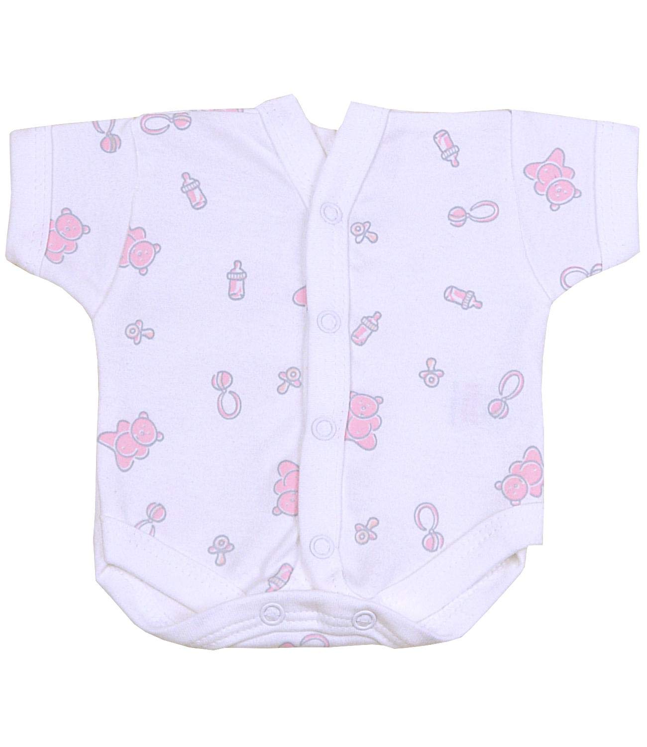 Premature Early Baby Clothes SCBU/Neonatal Bodysuit/Vest 0-1.5lb Pink Teddy 26-32cm