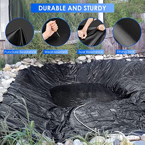Hannger Pond Liner - 4X7Ft Fish Pond Pvc Three-Layer High Strength Waterproof & Easy To Cut Underlayment Pond Liners For Outdoor Ponds/Plastic Pond Tub/Koi Pond Liner/Water Feature/Fountain #TOP4