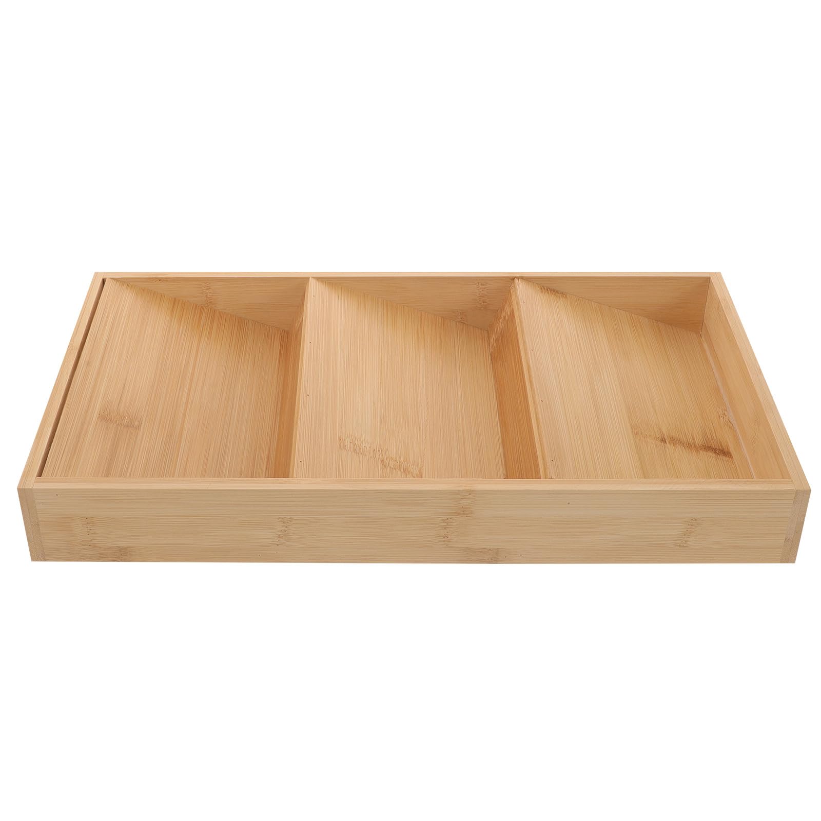 jojofuny Étagère à Épices en Bambou 3 Niveaux Fond Stable, Organiseurs de Tiroir Pratiques pour Rangement la Cuisine, Gain de Place pour Armoires et Tiroirs