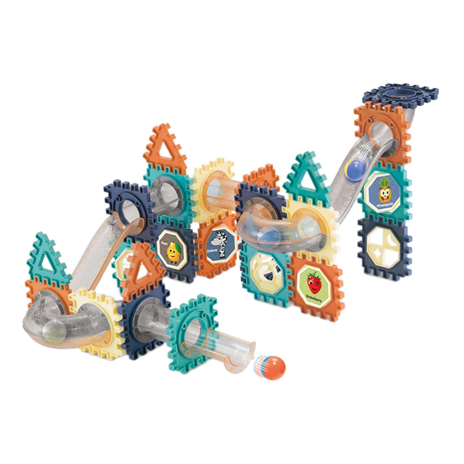 LOOM TREE® Building Block Marble Run Toy Constructions Maze Block Toy for Preschool 66pcs | Toys for Baby | Developmental Baby Toys-image-17