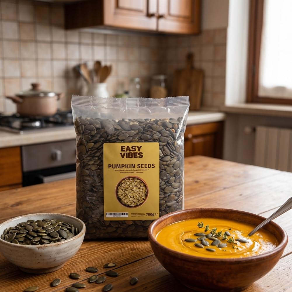 Easy Vibes - Semillas de Calabaza Peladas (700g) - Crudas y Sin sal | Pipas de Calabaza