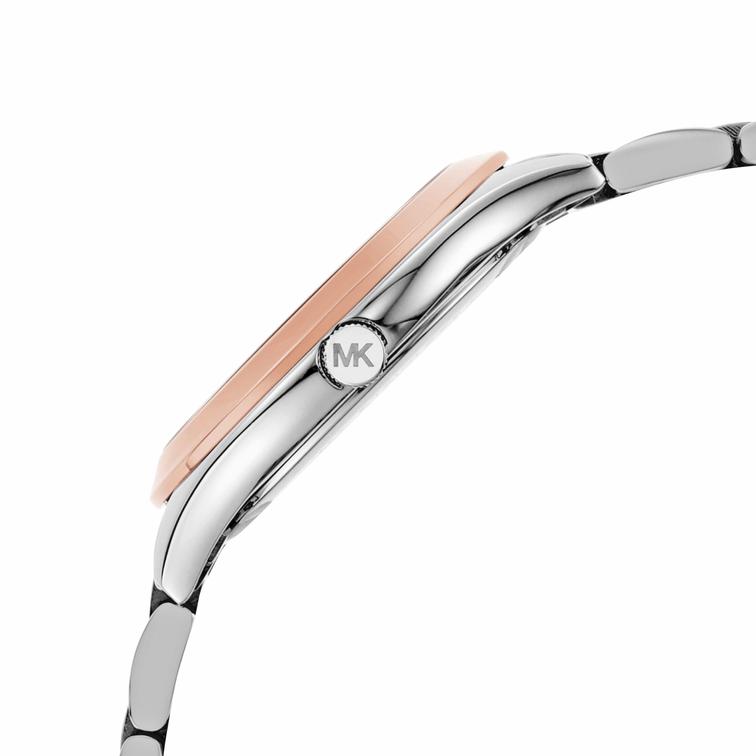 Michael Kors Reloj Slim Runway para Mujer, 33mm Movimiento de Cuarzo a Tres Agujas con Correa de Acero Inoxidable