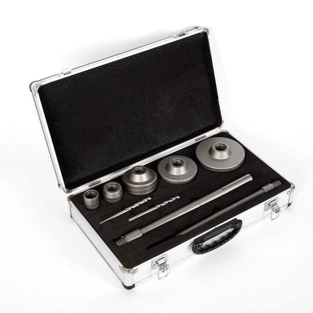 Juego de brocas HM para perforar latas, avellanador SDS Plus, pared de cemento, broca de hormigón, diámetro 30 – 100 mm, sierra de corona 9 piezas