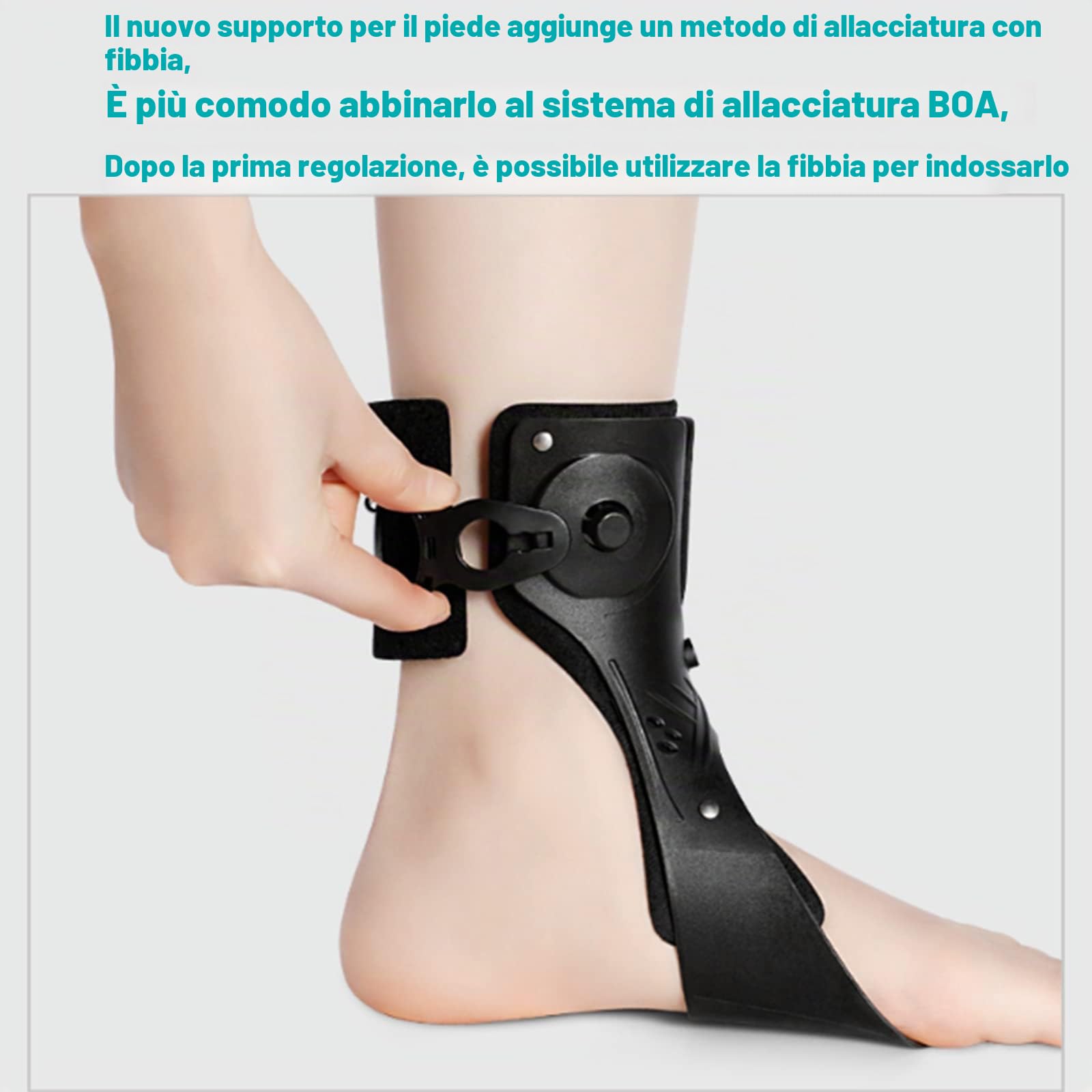 Tutore per la caduta del piede, supporto ortesi per emiplegia e recupero dell'ictus, tutore per caviglia per una maggiore mobilità e stabilità