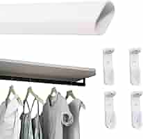 Asta Appendiabiti 2 Metri Metallo Grigio - Made In Italy, Con 4 Supporti, Perfetta Per Armadi - Foto 10