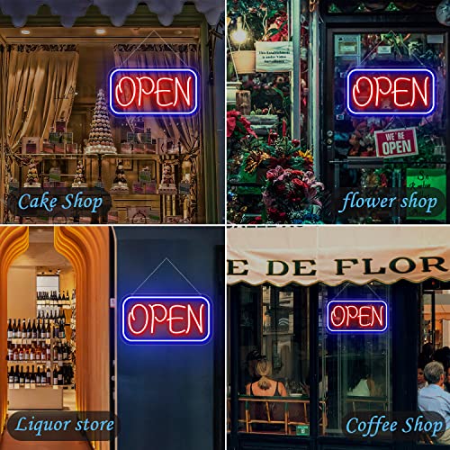 Neon Open Sign, Open Signs For Business, 16.5"X 8.4" Open Sign Led, Open Signs For Business Window With Adjustable Brightness, Open Neon Sign, Powered By Usb With On/Off Switch #TOP6