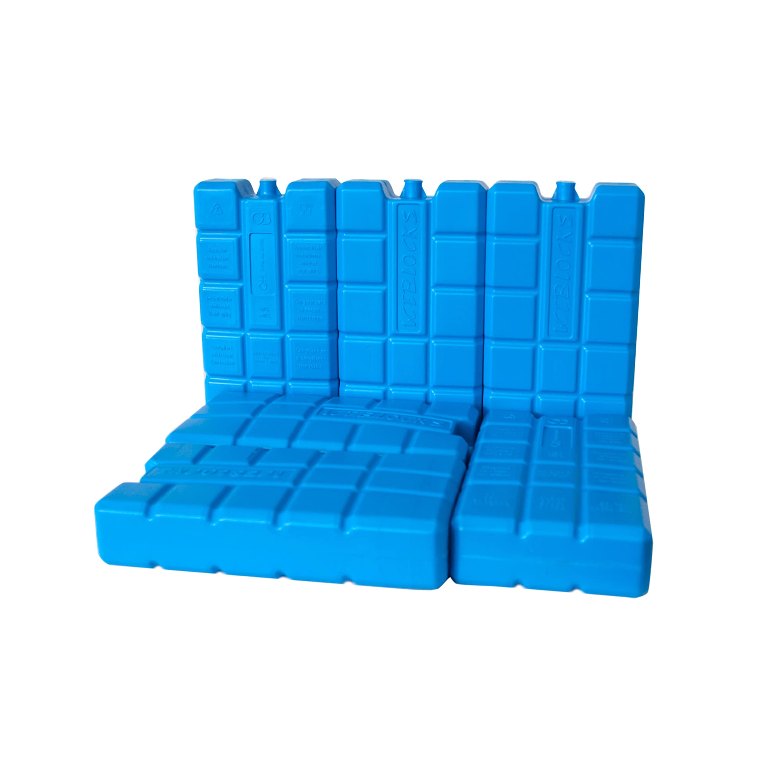 ToCi Set di 8 batterie refrigeranti XXL da 750 ml | elementi refrigeranti per la borsa termica o il refrigeratore – 12 ore di batteria ghiaccio | lunga durata e riutilizzabili