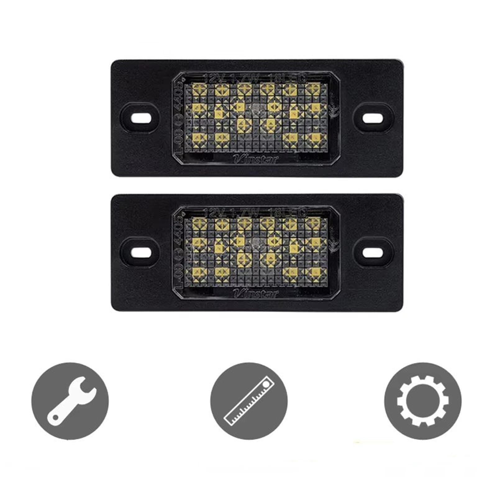 Luz de matrícula para VW Touareg Tiguan Golf Passat Bora Sedán Lámpara de matrícula de 12V Luz de matrícula blanca