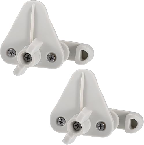 Miniatura 1 de X AUTOHAUX 2 pestillos de repuesto para puerta de barco pontón para marcos cuadrados de 1-1.25 pulgadas, color blanco