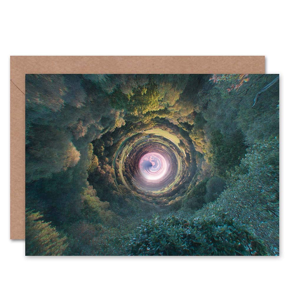 Wee Blue Coo CARD GREETING PHOTO PAINTING LITTLE PLANET WORLD FOREST VORTEX