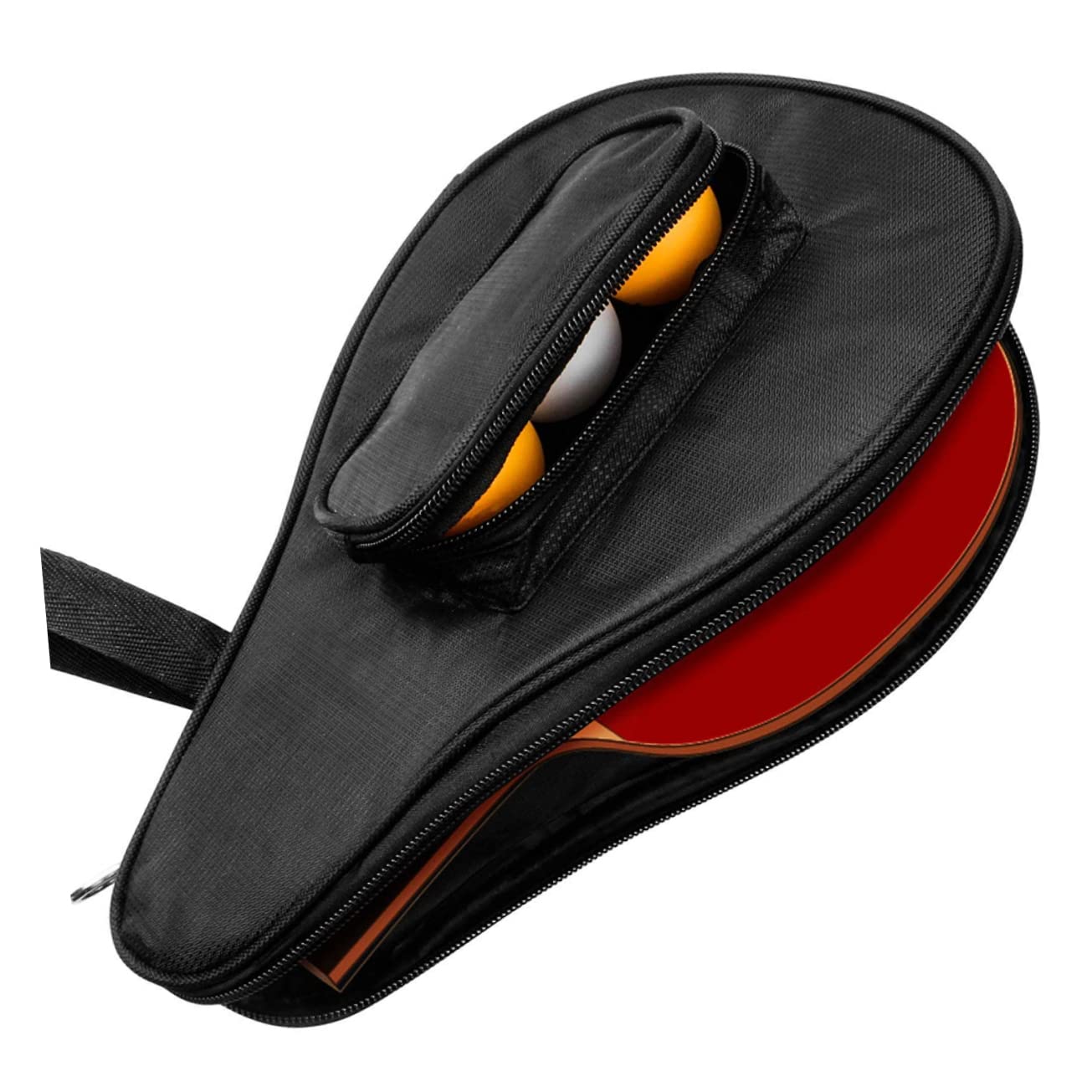 Toyvian Tischtennistasche Tennisschläger mit Tasche Fall Kopf Tennistasche Bag-Pong Zubehör Tischtennisausrüstungstaschen schützender Aufbewahrungskoffer Paddel Ärmel Oxford-Stoff Schwarz