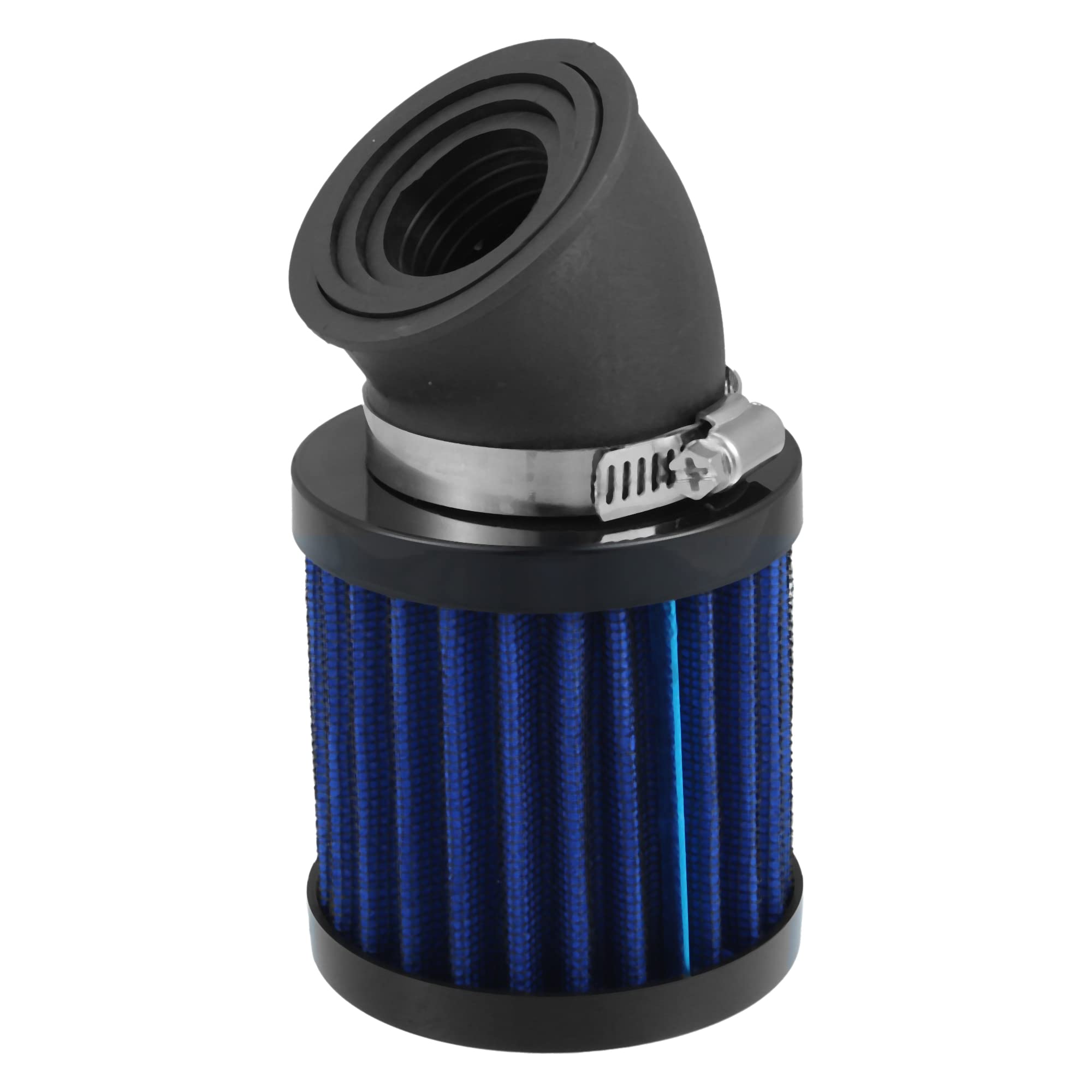 A ABSOPRO Moto Filtro Aria Universale Blu Nero 1 Pezzo Per Moto ATV | Materiale: Metallo, Plastica, Gomma. Diametro Foro: 28-48mm. Filtra Polvere E Sabbia. Per Honda, Per Yamaha, Per Suzuki.