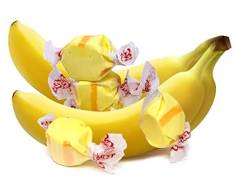 SweetGourmet Banana Salt Water Taffy Bulk Candy | 1 Pound