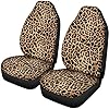 SEANATIVE Fashion Leopard Design Car Interior Protector Seat Cover Dustproof Seat Cushion Protection 2 Pcs