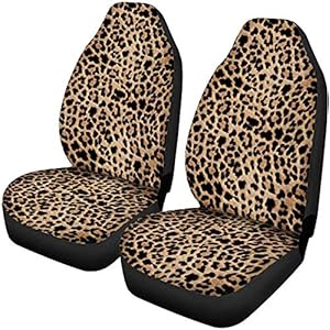 SEANATIVE Fashion Leopard Design Car Interior Protector Seat Cover Dustproof Seat Cushion Protection 2 Pcs