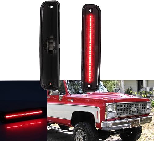 Miniatura 8 de Para 73 74 75 76 77 78 79 80 GMC Chevy Pickup Blazer Suburban Jimmy C10 C20 C30 GMC parachoques delantero intermitente luces de marcador lateral