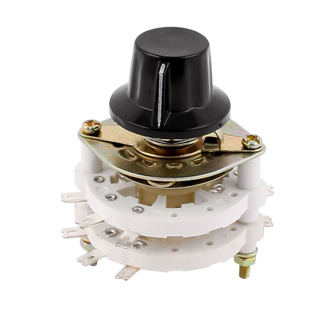 Aexit KCT 8 Outlets & Accessories Pole 2 Throw 6mm Shaft Band Channel Rotary Switch Selector Outlet Switches w Cap