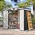 Breezestival 6x4FT Outdoor Storage Shed with Magnetic Sensor Lights, Metal Garden Tool Shed with Sloping Roof & Lockable Door for Patio Lawn Backyard (Black)
