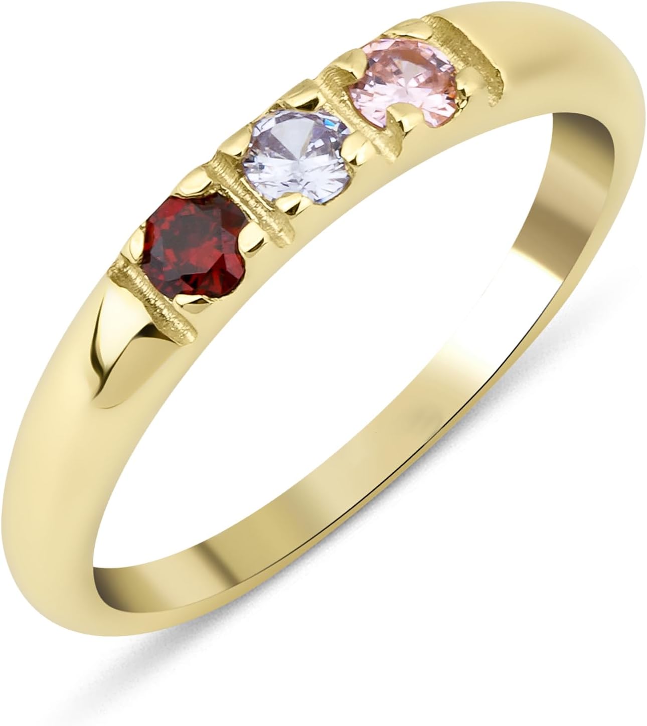 1-7 Selectable Family Birthstones Ring, Minimalist Gemstone Ring, Handmade Family Ring, Gold Silver Custom Ring, Personalized Gift, Mothers Day Gift, 14K gold & 925K Silver Ring