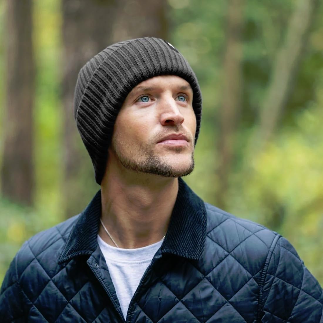 Black Organic Cotton Beanie by Swole Panda