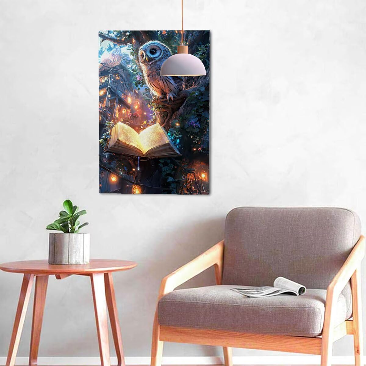 Diamentowe malowanie sowa, 5D diamentowe malowanie pełne akcesoria, diamentowe malowanie dla dorosłych Rhinestone Ścieg krzyżykowy Kreatywne hobby, DIY diamentowy haft do dekoracji domu (sen) 90x120
