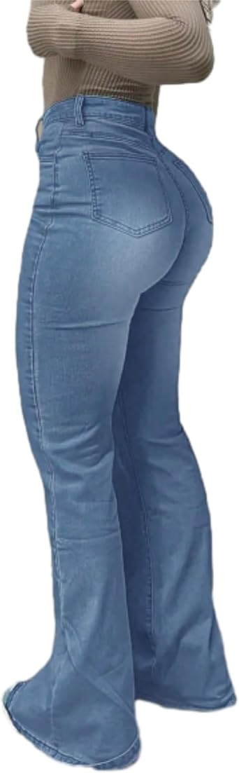 Bell Bottom Jeans for Women Curvy Going Out Denim Pants Stretchy Skinny snug fit Trousers