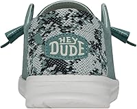 Vista 225 de Hey Dude Wendy - Zapatos de mujer, mocasines sin cordones para mujer, cómodos y ligeros Blanco brillante elástico