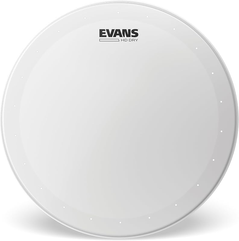 Parche de tambor con revestimiento seco Evans HD B08HDD de 8 pulgadas | Los cabezales Evans HD Dry brindan un tono enfocado, armónicos controlados, respuesta rápida y rendimiento recubierto para estudio y escenario.