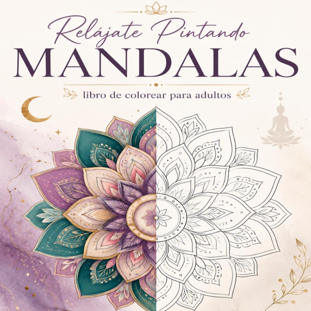 Relájate Pintando MANDALAS: Libros de Colorear Mandalas para Adultos