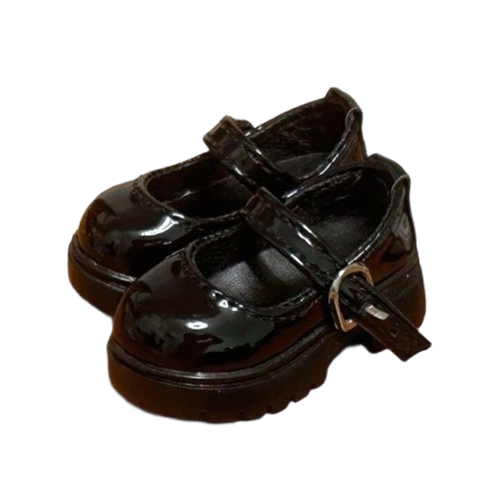 Puppenschuhe Im Maßstab 1:4, Mini Plateauschuhe, Puppenkostüm Accessoires, Foto Requisiten, Schwarz