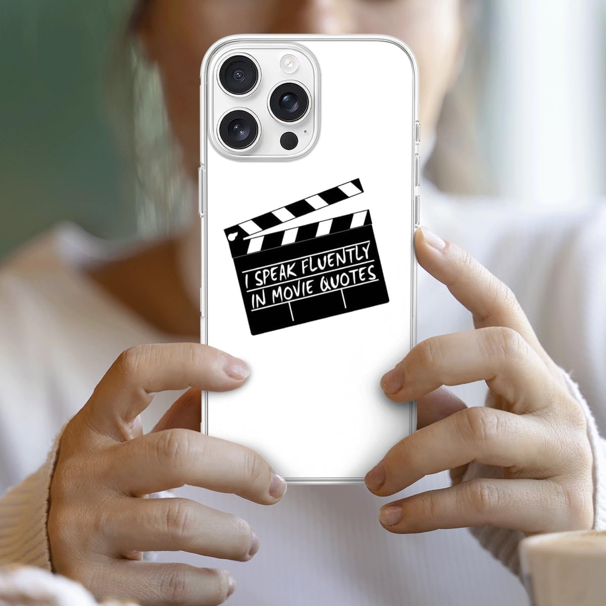 Phone Case Compatible with iPhone I Max Speak Transparent Fluently Accessories in Waterproof Movie Pro Quotes Plus Scratch 15 Series Funny image 4