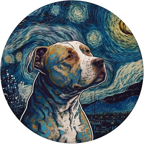 Miniatura 3 de Pitbull - PopSockets intercambiables con diseño de noche estrellada, diseño de perro, mamá y papá
