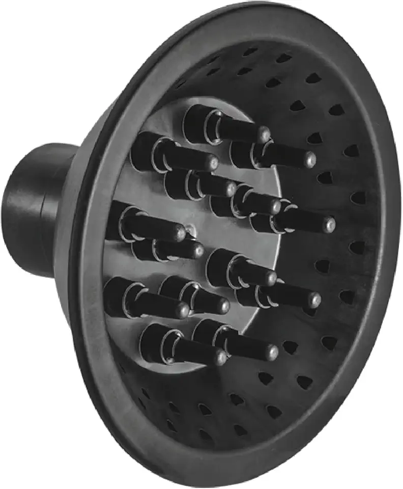 Difusor De Ar P/Secador Universal Cachos Profissional Cor Preto