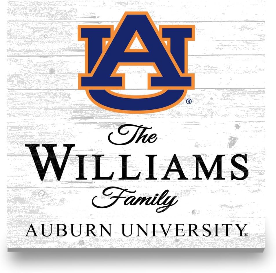 Auburn University Family Name Sign - Personalized AU Tigers Alumni Gift