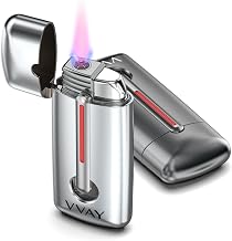 Windproof Lighters, Gas Lighter Butane Refillable, Jet Lighter Gifts for men, Pack of 2, without Gas
