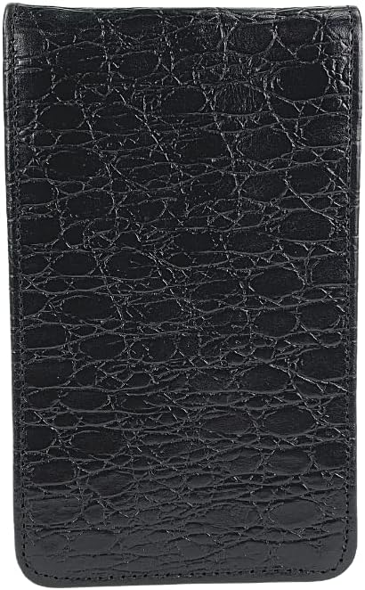 Sunfish Black Croc Leather Golf Scorecard and Yardage Book Holder Cover